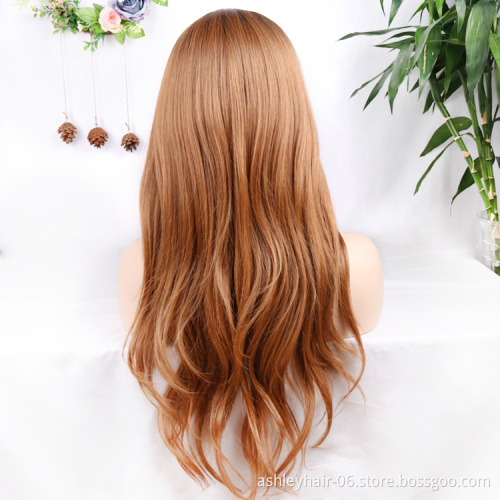 28 inch Kanekalon wig heat resistant blonde fiber ombre synthetic part lace front synthetic hair wigs for black women